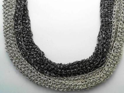 Maria Rzewuska Set 24 Collier geflochtenes Silber – Halsschmuck Collier aus 925 Silber.
