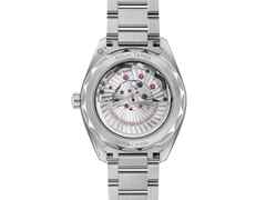 Omega Seamaster Aqua Terra 150M Automatik Edelstahl 41mm blaues Zifferblatt Metallband – Herrenuhren Uhr mit Datum aus Edelstahl. Das Gehäuse ist rund und silber. Das Edelstahlarmband ist silber. Das Zifferblatt ist ein Index in blau. – Ansicht 2