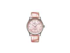 Breitling Navitimer 32 Quarz Edelstahl rosafarbenes Perlmutt-Zifferblatt rosafarbenes Lederband – Damenuhren Uhr ohne Datum aus Edelstahl und Leder. Das Gehäuse ist rund und silber. Das Lederarmband Kroko / Alligator ist rosa. Das Zifferblatt ist arabisch Index und rosa.