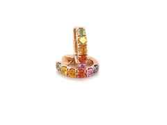Capolavoro Rainbow Creolen Roségold Saphir bunt – Ohrschmuck Creolen aus 750 Rotgold. – Ansicht 4