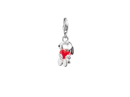 Thomas Sabo Peanuts Charm Anhänger Snoopy mit Herz Silber – Anhänger Anhänger ohne Besatz aus 925 Silber.