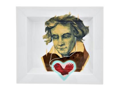 Meissen Vide-Poche  groß "Beethoven 250. Geburtstag" – Porzellanwaren Porzellandekoration in weiß und aus Porzellan.
