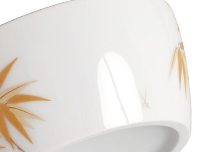 Meissen Cosmopolitan "Golden Bamboo" Schälchen Porzellan mit Golddekor 8cm – Porzellanwaren Tafelporzellan in weiß und aus Porzellan. – Ansicht 3