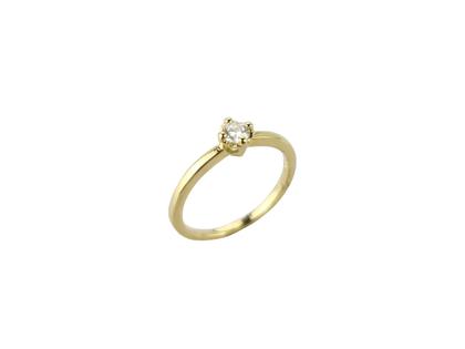 Silhouette Schmuck Juwelier Roller Solitaire Special Ring Gelbgold mit Brillant 0,170ct – Ringe Ring mit Besatz aus 750 Gelbgold.