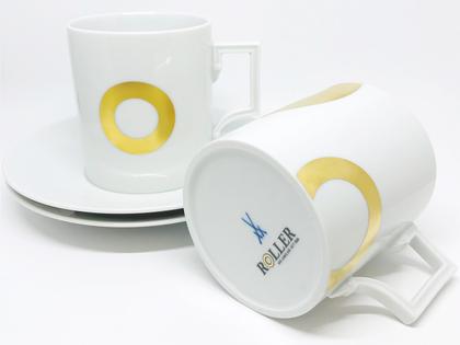 Meissen MUG Collection Henkelbecher Juwelier Roller Edition Gold Set – Porzellanwaren Tafelporzellan in weiß und aus Porzellan und vergoldet. – Ansicht 3