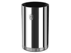 El Casco Stifteköcher aus Messing verchromt – Büroaccessoires Stifthalter in silber und aus Messing.