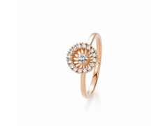 Jörg Heinz Swing Boho Ring Small Roségold mit Brillanten 0,244ct – Ringe Ring mit Besatz aus 750 Rotgold.