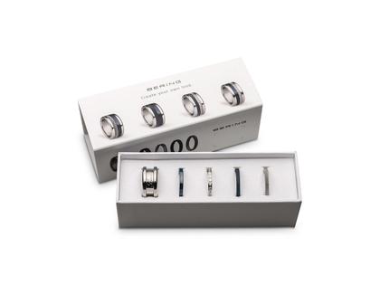 Ringe Ring mit Besatz aus Edelstahl.