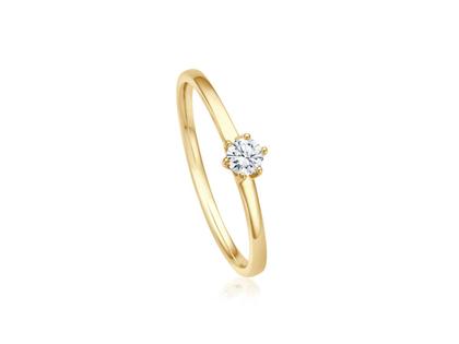 Giloy-Bellaluce Bella Luce Ring Gelbgold mit Brillant 0,150ct – Ringe Ring mit Besatz aus 585 Gelbgold.