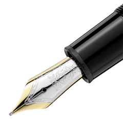 Montblanc Meisterstück LeGrand  Füllfederhalter Edelharz platinumbeschichtet – Schreibgeräte Füllfederhalter aus 585 Gelbgold und und platiniert. – Ansicht 2