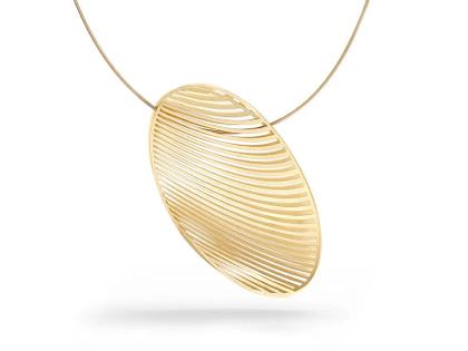 Niessing Mirage Anhänger oval 70mm Classic Yellow – Anhänger Anhänger ohne Besatz aus 750 Gelbgold.
