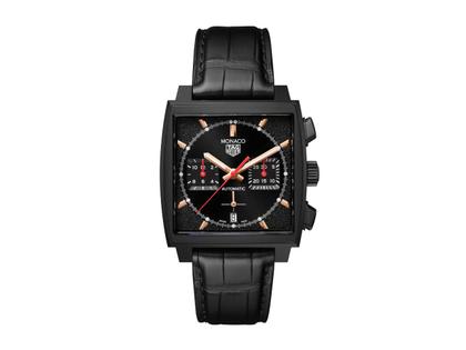 TAG Heuer Monaco Chronograph Calibre Heuer 02 Titan schwarz