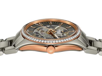 Rado HyperChrome Automatik Diamonds Keramik 42mm graues Zifferblatt graues Keramikband – Herrenuhren Uhr ohne Datum aus Keramik. Das Gehäuse ist rund und grau. Das Keramikarmband ist grau. Das Zifferblatt ist ein Index in grau. – Ansicht 3