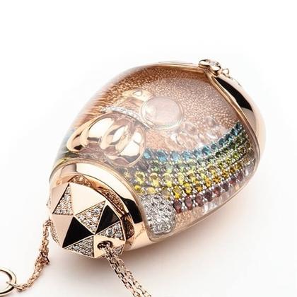 Capolavoro Billion Dreams Snow Globe-Collier Roségold "Journey of Love" – Halsschmuck Collier aus 750 Rotgold, 750 Weißgold und und . – Ansicht 3