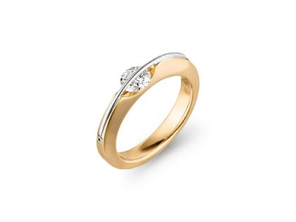Schaffrath Liberte Arcana Damenring L1001   Gelbgold Brillant 0,50 – Ringe Ring mit Besatz aus 750 Gelbgold, 800 Platin und und .
