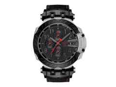 Tissot T-Race MotoGP                2022 Chronograph  Limited Edition Automatik schwarz PVD – Herrenuhren Chronograph aus Edelstahl und PVD beschichtet. Das Gehäuse ist rund und silber. Das Lederarmband ist schwarz. Das Zifferblatt ist arabisch und schwarz.
