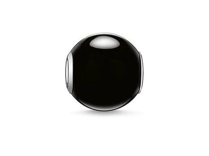 Thomas Sabo Karma K0002 Bead Obsidan schwarz poliert – Anhänger Anhänger ohne Besatz aus 925 Silber.