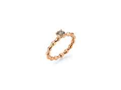 Jörg Heinz Flooow Ring Rotgold mattiert mit Brillant 0,500ct – Ringe Ring aus 750 Rotgold.
