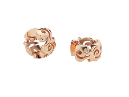 Schmuckwerk Ranke Gold: Creolen – Ohrschmuck Ohrstecker aus 750 Rotgold.