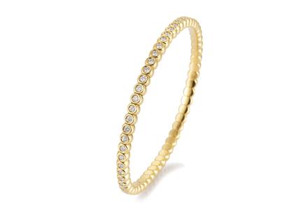 Silhouette Schmuck Tennis Flex Armband 56 Brillanten Gelbgold – Armschmuck Armband aus 750 Gelbgold.
