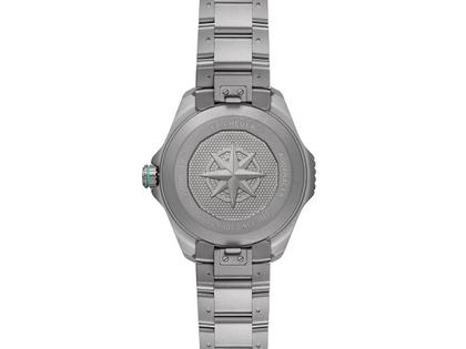 TAG Heuer Aquaracer Professional 200 Solargraph Quarz Titan 40mm schwarzes Zifferblatt Metallband – Herrenuhren Uhr mit Datum aus Titan. Das Gehäuse ist rund und grau. Das Titanarmband ist grau. Das Zifferblatt ist ein Index in schwarz. – Ansicht 5