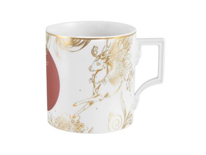 Meissen MUG Collection Big Mug Henkelbecher "Meissen Christmas Peryton" rot – Porzellanwaren Tafelporzellan in weiß und aus Porzellan.