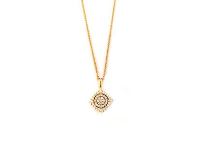 Giloy-Bellaluce Bella Luce Kette mit Anhänger Gelbgold 45cm mit Brillanten 0,350ct – Halsschmuck Kette mit Anhänger aus 585 Gelbgold.