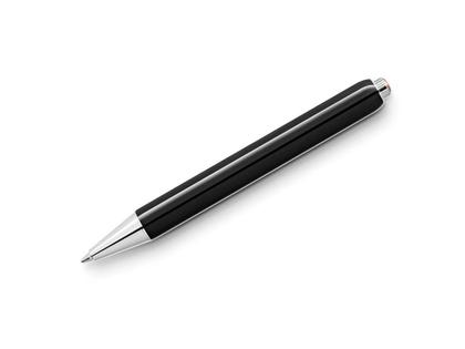 Schreibgeräte Kugelschreiber in schwarz und aus Edellack, Edelharz und Metall.
