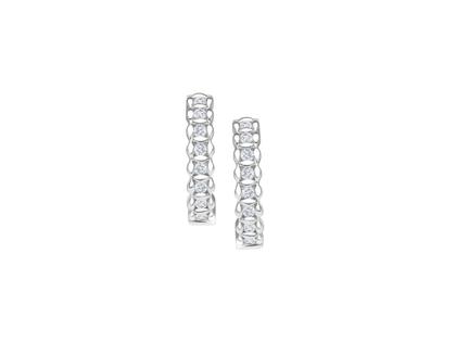 Giloy-Bellaluce Bella Luce Creolen Weißgold mit Brillanten 0,100ct – Ohrschmuck Creolen aus 585 Weißgold.
