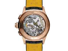 Breitling Premier B15 Duograph 42 Handaufzug Rotgold schwarzes Zifferblatt schwarzes Lederband – Herrenuhren Chronograph aus 750 Rotgold. Das Gehäuse ist rund und roségold. Das Lederarmband Kroko / Alligator ist schwarz. Das Zifferblatt ist arabisch Index und schwarz. – Ansicht 2