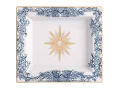 Meissen Vide-Poche Collection "Meissen Christmas Star" blau groß – Porzellanwaren Porzellandekoration in weiß und aus Porzellan und vergoldet.