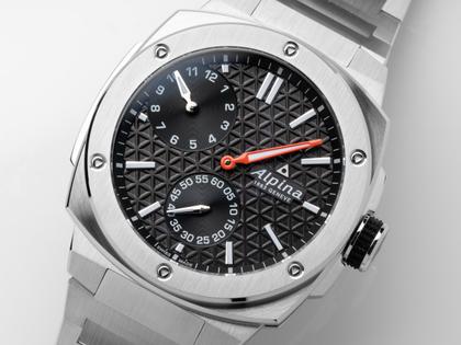 Alpina Alpiner x Fratello Extreme Regulator Automatik Edelstahl 41mm schwarzes Zifferblatt Metallband – Herrenuhren Uhr ohne Datum aus Edelstahl. Das Gehäuse ist rund und silber. Das Edelstahlarmband ist silber. Das Zifferblatt ist ein Index in schwarz. – Ansicht 2