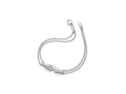 Schaffrath Calla Armband Weißgold 17,5cm 2-reihig mit Brillant 0,150ct – Armschmuck Armband in silber und aus 750 Weißgold.