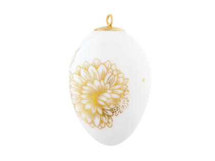 Meissen Osterei aus Porzellan mit Motiv Golden Onion Style – Porzellanwaren Porzellandekoration in weiß und aus Porzellan.