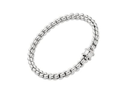 Fope Eka Flex'It Armband   schmal Weißgold 1 Ronde mit Brillanten 0,17ct M flexibel – Armschmuck Armband aus 750 Weißgold. – Ansicht 2