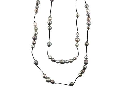 Gellner GirlsLovePearls - Robert Wan Collier 200cm mit Tahitiperlen 220008-05 Occasion neuwertig – Halsschmuck Collier in schwarz und aus Sonstiges.