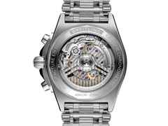 Breitling Chronomat B01 42 Automatik Edelstahl grünes Zifferblatt Metallband – Herrenuhren Chronograph aus Edelstahl. Das Gehäuse ist rund und silber. Das Edelstahlarmband ist silber. Das Zifferblatt ist ein Index in grün. – Ansicht 2