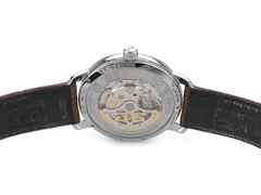 Glashütte Original Sixties Panoramadatum Limited Edition Automatik Edelstahl 42mm oranges Zifferblatt braunes Lederband 2-39-47-09-02-04 Full Set Occasion Neu – Herrenuhren Uhr mit Datum aus Edelstahl. Das Gehäuse ist rund und silber. Das Lederarmband Kroko / Alligator ist braun. Das Zifferblatt ist arabisch Index und orange. – Ansicht 2