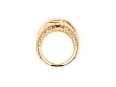 Capolavoro Magnifico Ring breit Gelbgold mit Brillanten – Ringe Ring mit Besatz aus 750 Gelbgold. – Ansicht 2