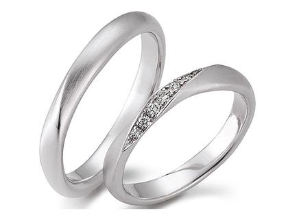 Gerstner Exclusiv Trauring Paar 8 – Ringe Trauring mit Besatz aus 585 Weißgold.