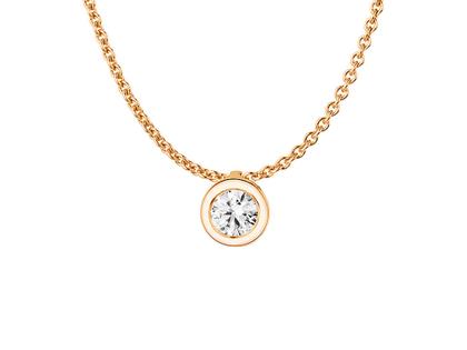 N1 Diamonds Collier Zarge Rosegold 0,25ct 750/- Gold – Halsschmuck Collier aus 750 Rotgold.
