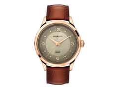 Montblanc Heritage  Automatik 40 mm Rosegold braunes Lederband – Herrenuhren Uhr ohne Datum aus 750 Rotgold. Das Gehäuse ist rund und roségold. Das Lederarmband Kroko / Alligator ist braun. Das Zifferblatt ist arabisch Index und braun.