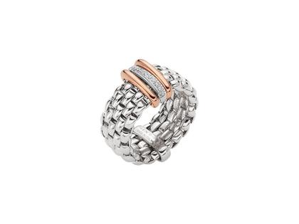 Fope Panorama Ring Weißgold mit Brillanten – Ringe Ring mit Besatz aus 750 Weißgold.