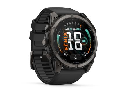 Garmin Fenix 9 faserverstärktes Polymer 51mm digitales Display schwarzes Silikonband – Herrenuhren Uhr Multifunktion aus Kautschuk, Kunststoff und Titan. Das Gehäuse ist rund und schwarz. Das Kautschuk / Kunststoff / Silikon Armband ist schwarz. Das Zifferblatt ist digital und schwarz. – Ansicht 5
