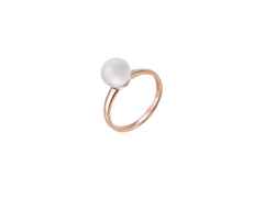 Meissen Pearl Collection  Pure Ring Roségold mit weißer Perle aus Meissener Porzellan® – Ringe Ring aus 750 Rotgold, Porzellan und und .