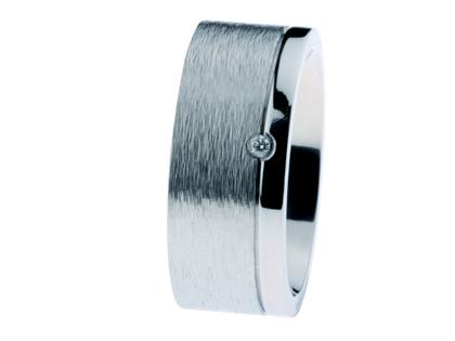 Ernstes Design Ring Nr. 114 R222.9 – Ringe Ring mit Besatz aus Edelstahl.