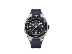 Alpina Seastrong Diver Extreme Automatic Edelstahl 39mm blaues Zifferblatt blaues Kautschukband – Herrenuhren Uhr mit Datum aus Edelstahl und Kautschuk. Das Gehäuse ist rund und silber. Das Kautschuk / Kunststoff / Silikon Armband ist blau. Das Zifferblatt ist ein Index in blau.