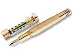 Montblanc Limited Edition Great Characters Muhammad Ali 1942 Füllfederhalter – Schreibgeräte Füllfederhalter aus 750 Gelbgold, Metall und und vergoldet.