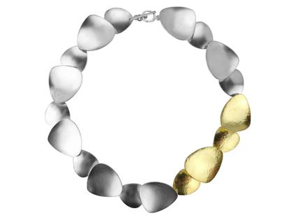 Maria Rzewuska OKN Designer Collier Silber vergoldet 50cm – Halsschmuck Collier aus 925 Silber und und vergoldet.