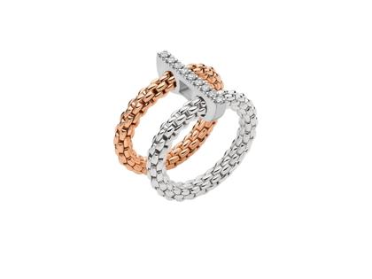Fope Prima Ring Roségold und Weißgold mit Brillanten – Ringe Ring mit Besatz aus 750 Rotgold, 750 Weißgold und und .